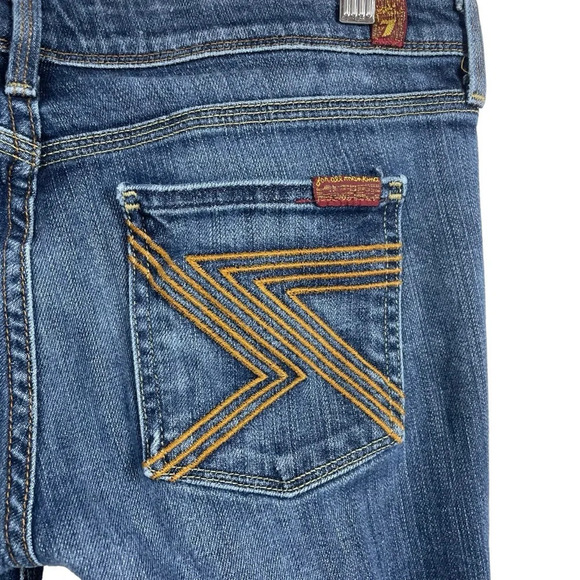 7 For All Mankind Flynt Ankle Bootcut Jeans in Medium Wash Size 29 - Picture 6 of 14